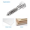 sourcing map Hex Lag Screws, M8 x 40mm 304 Stainless