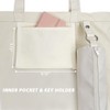 KUKUPACK Cute Canvas Book Tote Bag with Pocket, Book Lovers