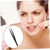 WOONEKY Eyes Brow Clip Isolating Tweezers 1.5mm Stainless Steel for