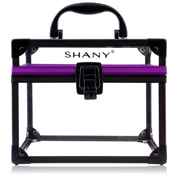 SHANY Clear Cosmetics and Toiletry Train Case - Large-Sized Travel