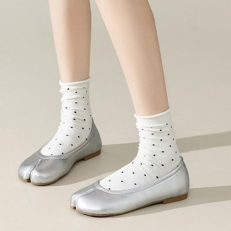 Qzkouma FZDD-75 Women's 2 Toe Socks, 3 Pairs Set, Cotton