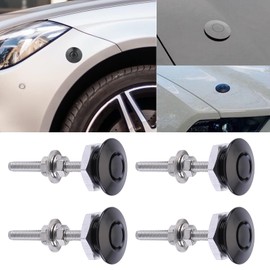 4Pcs Universal Aluminum Vehicle Hood Pins Quick Release Latch Bumper Hood License Plate Lock Clip Kit for Racing Car 1.18in