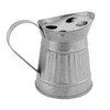 AuldHome Farmhouse Galvanized Toothbrush Holder; Pitcher-Shaped Rustic Bathroom Decor Accessory