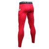 LEICHR Red Men's Sports Compression Pants & Tights Dry Fit