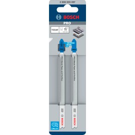 Bosch 2x PRO Metal Pipes and Profiles T321AF Jigsaw Blade (for Metal pipes and profiles, Steel sheets, Length 132 mm, Professional Accessory Jigsaw)