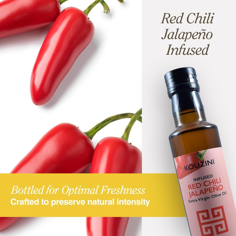 Kouzini Red Chili Jalapeno Co-Pressed Extra Virgin Olive Oil