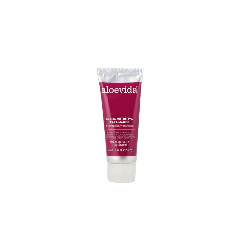 Aloevida Crema Nutritiva para manos 75% Aloe vera orgánico 65ml