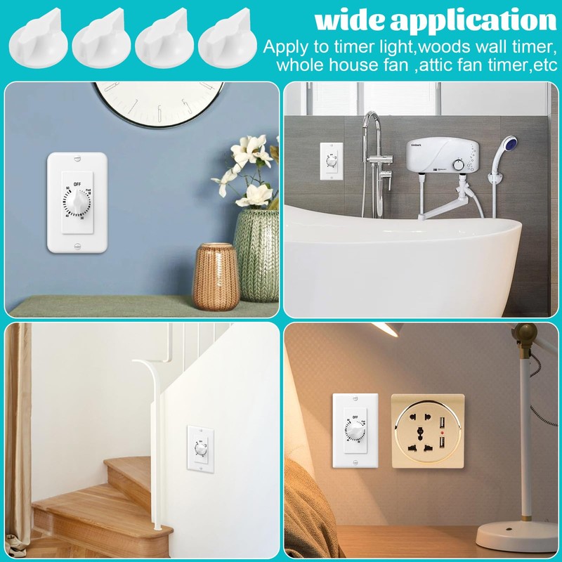 Ymapinc 2 Pack Timer Switch Knob Replacement Compatible Spring Wound