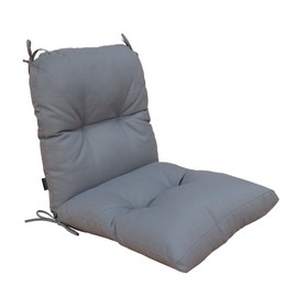 BOSSIMA Outdoor Indoor High Back Chair Tufted Cushions Comfort Replacement Patio Seating Cushion Olefin Deep Grey