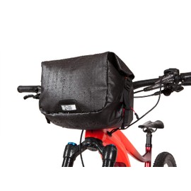 Two Wheel Gear - ALPHA Handlebar Bag (6 Litre) – Integrates with Joey T3 Smartbag Console (Sold Separately) - Weatherproof Messenger Bike Bag, Roll Top and Tech Pocket, Recycled Materials, Black