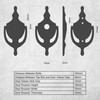 UAP 6" Victorian Urn Door Knocker for Front Door -