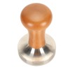 Coffee Tamper Solid Wood Handle Stainless Steel Easy to Use