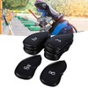 12pcs PU Leather Black Golf Club Head Cover Iron Head