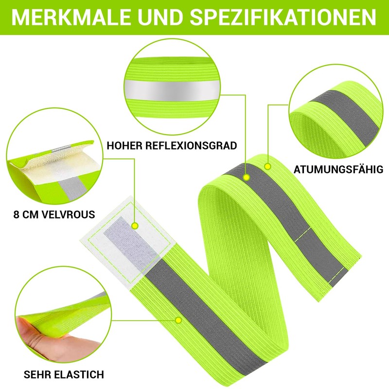 Very Important Runner - Pack of 8 Reflective Wristbands, Arm