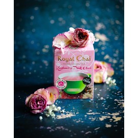 ‎Royal Chai | Kashmiri Pink Chai Sweetened | 10 Count Single Box | All Natural, No Preservatives | Premium Instant Tea | Made in the UK
