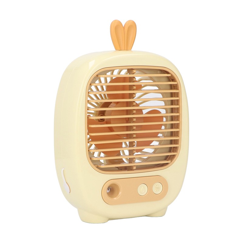 Small Desk Fan 3 Speed Mode Humidifier Function USB Charge
