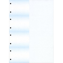 Receipt Paper, A4, 4 Sides with Reception (with Blue Holes), 50 Sheets