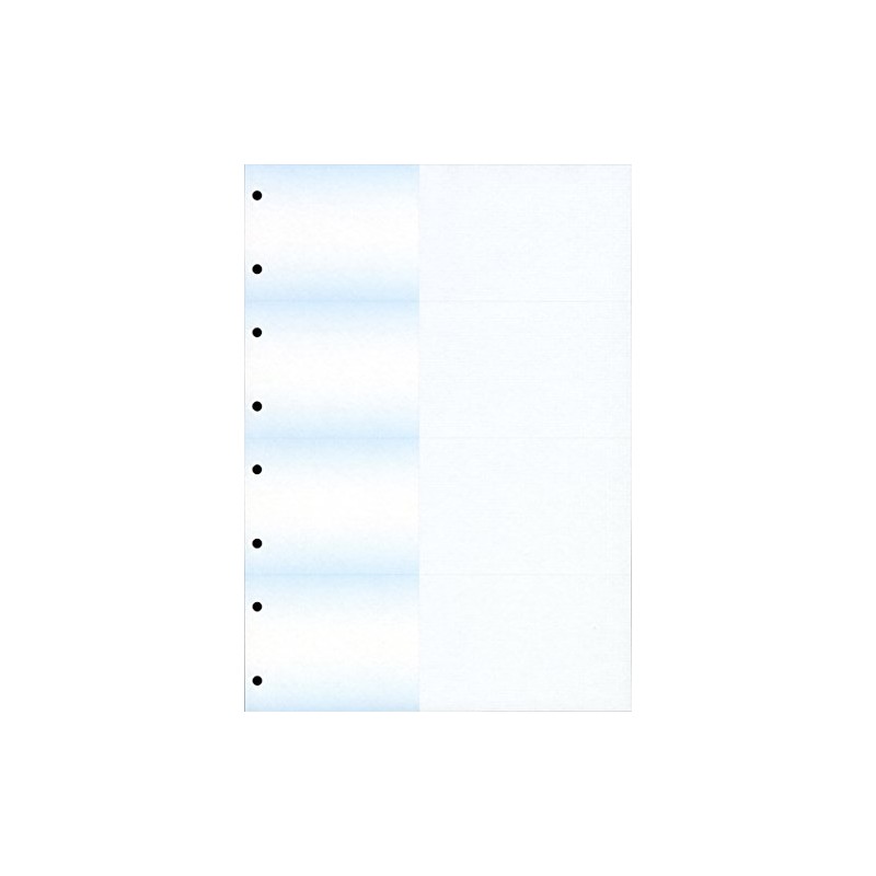 Receipt Paper, A4, 4 Sides with Reception (with Blue Holes),