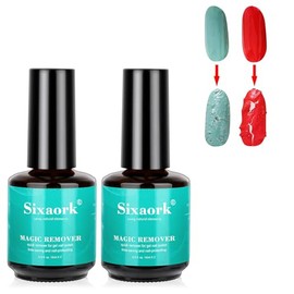 Gel Polish Remover,Gel Remover for Nails 2-5 Minute No Soaking or Wrapping Come with Manicure Tools,Gel Nail Polish Remover Kit Quick & Easy