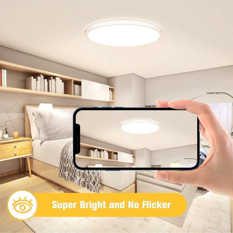 OUILA LED Ceiling Light Flat Round - Diameter 22 cm