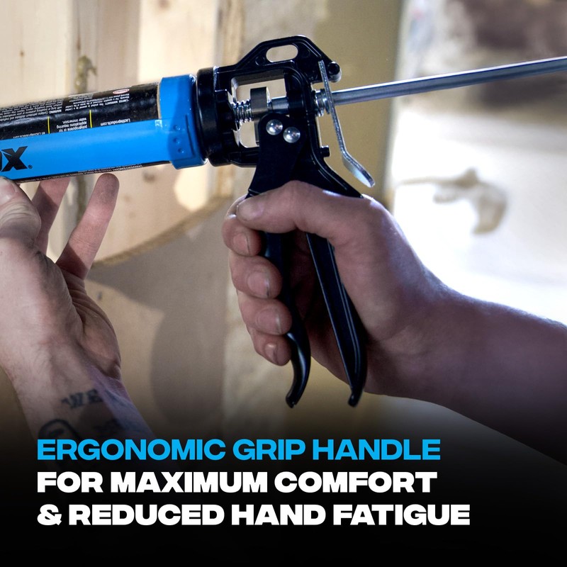 Ox Heavy Duty Steel 10 oz Caulk Gun with 24:1