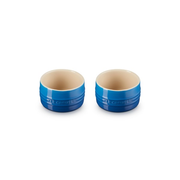 Le Creuset Stoneware Round Ramekin Straight Wall Set of 2,