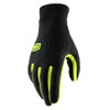 100% Brisker Xtreme Gloves Black/Fluo Yellow - XL