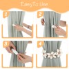 Nogeqi 2 Pack Flower Curtain Ties for Drapes, Cute Boho