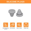 Uxcell 25Pcs Silicone Plugs, Grey Hole Stoppers, 6-7mm Hole Size,