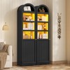 UPOSOJA 72" Tall Arched Narrow Bathroom Storage Cabinet with Lights,