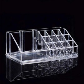 Alnicov 16 Compartments Clear Acrylic Cosmetic Storage Box Jewelry Accessories Cosmetic Skin Care Products