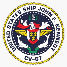 HOF Trading USS John F. Kennedy Cv-67 Vinyl Sticker Waterproof Decal Laptop Wall Window Bumper Sticker 5"