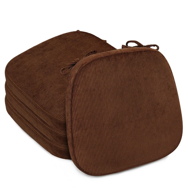 Glyzia 2.5" Thick Chair Cushions for Dining Chair, Corduroy Foam