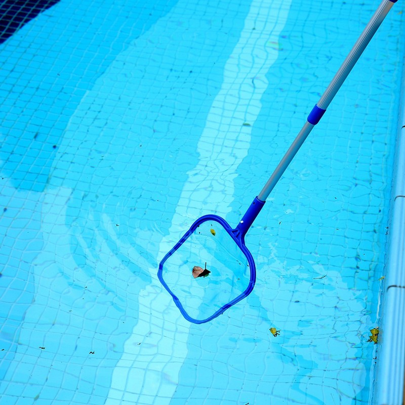 Pool Skimmer Net with Telescopic Pole Removal Leaf Rake Swimming
