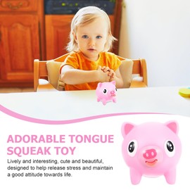 SAFIGLE Squeaky Toys Rubber Talking Toys Cartoon Animal Squeezing Doll Stress Toy Pig Doll Sound Out Screaming Favor Toys Squeeze for Birthday Gift Goodie Bag Stuffer