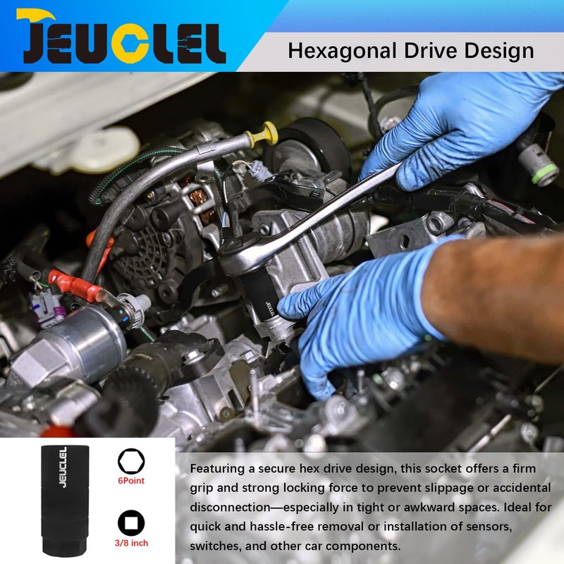 JEUCLEL Oil Pressure Sensor Switch Socket, Special Size 1-1/16 Inch,
