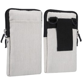 Small Cell Phone Waist Pack Men, Crossbody Phone Purse for Men, Outdoor Travel Zipper Cellphone Shoulder Messenger Bag Waterproof Smartphone Waist Pouch Wallet Pocket with Belt Loop Carabiner Hook
