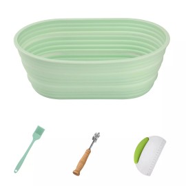 Doe~Dough Non-stick Silicon Bread Proofing Basket, Washable Baking Bowl, Home Baking Kit