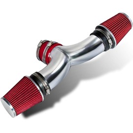 Click2go Short Ram Intake Kit with Reusable Red Filter Compatible with Dodge 05-11 Ram 1500 3.7L V6 Dual/02-08 Ram 1500 4.7L Dual/04-11 Dakota 3.7L V6 Dual/ 04-10 Dakota 4.7L V8 Dual