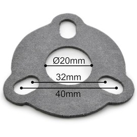 Easyboost Exhaust Gasket Silencer Universal 3 Hole Exhaust Seal for 50cc Motorcycle 50cc Moped 50cc