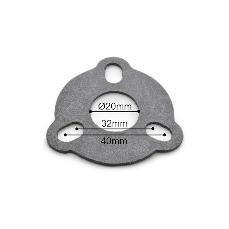 Easyboost Exhaust Gasket Silencer Universal 3 Hole Exhaust Seal for