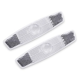 KOPPANG Bike Wheel Reflectors Bicycle Spoke Reflector Bicycle Safety Warning Reflector Road Bike Tire Reflectors Bike Accessories for Mountain Bike Decoration Night Riding (White, 2pcs)