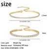 SSKHE 2 Pcs Tennis Bracelet, Zirconia Ankle Bracelets for Women,