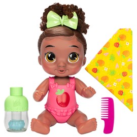 Baby Alive Shampoo Snuggle Berry Boo Black Hair 11 Inch Water Baby Doll Playset, Toys for 3 Year Old Girls & Boys & Up