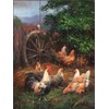 Rooster Tile Backsplash Grandma's Backyard by Nenad Mirkovich Art Kitchen