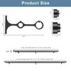 Heavy Duty Double Curtain Rods with Cylindrical Cap Finials -