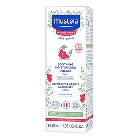 Crema hidratante calmante para bebés Mustela - Hidratante facial para pieles muy sensibles - con aguacate natural y baya de Schizandra - Sin fragancia