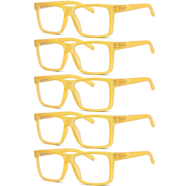 Eyekepper 5-pack Oversized Reading Glasses Square Large Frame Readers for