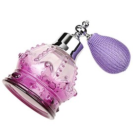 SCOLAND 100ml Vintage Crystal Glass Atomizer Perfume Bottle Perfume Atomizer Refillable Bottle Travel with Short Pump Spray Diffuser Gilrs Birthday Gift (Purple)