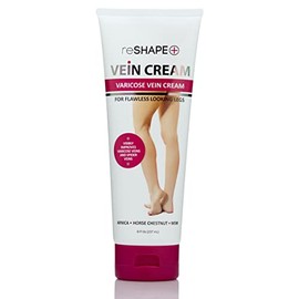 Reshape+- Crema para aliviar y cuidar las venas varicosas con colágeno, árnica y castaño de Indias: reduce visiblemente las varices